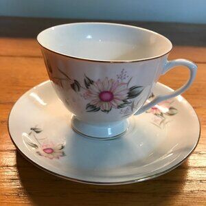 Vintage Floral Teacup & Saucer